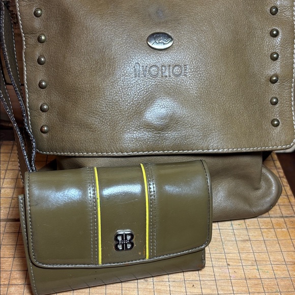 Avorio Italy Leather Crossbody Bag Tan Festival Messenger w Bosca Italian Wallet - Picture 14 of 17